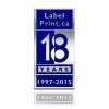 Anniversary Seal Style 6 - Silver foil and blue ink